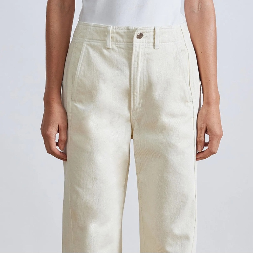 NWT Apiece Apart Cropped Meridian Jean - Ecru - Size 29 - Picture 5 of 9